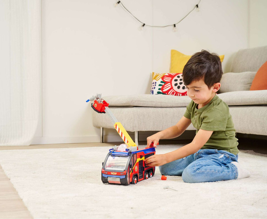 Feuerwehrmann Sam Set Großes Feuerwehrauto Jupiter interaktives Auto + 2 Figuren Licht Sound