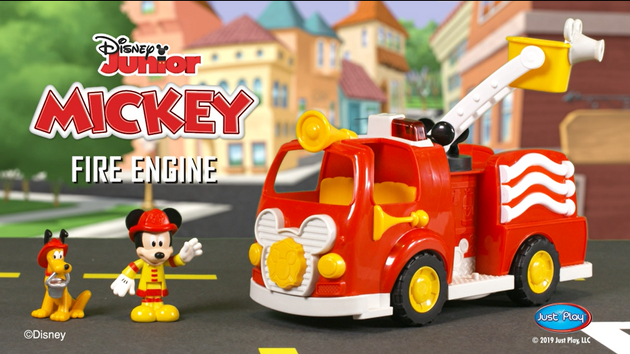 Micky Maus Großes Feuerwehrauto Interaktive Fahrzeugfigur Pluto Mickey Disney Licht und Ton