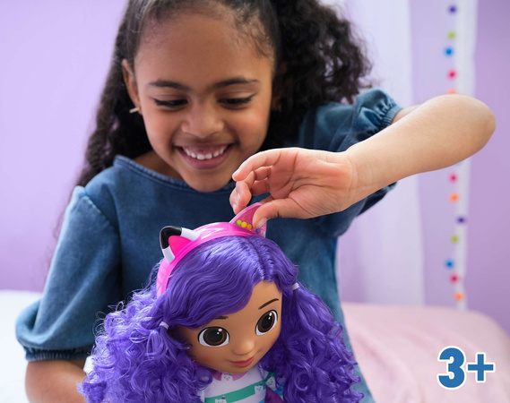 Gabi Cat House Große interaktive Gabby Puppe mit Stirnband 32 cm Sound