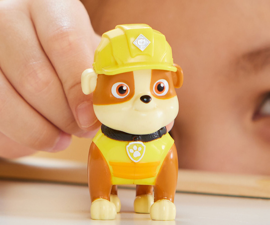 Paw Patrol Rubble und seine Crew Rubble&Crew Rubble Bagger Gelb Bulldozer Baufahrzeug mit Figur 6cm