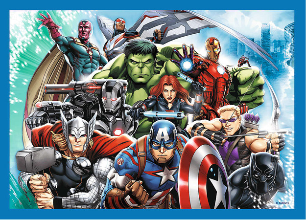 Trefl Puzzle 4in1 Marvel Brave Avengers