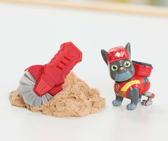 Paw Patrol Rubble und seine Crew Rubble&Crew Rubble Bagger Gelb Bulldozer Baufahrzeug mit Figur 6cm