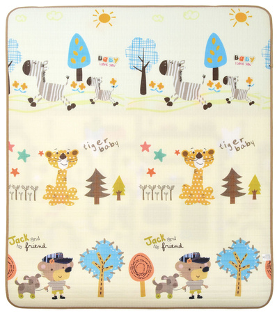 HUMBI Kinder Baby Spielmatte Krabbelmatte EPE Schaumstoff Doppel Straßentiere