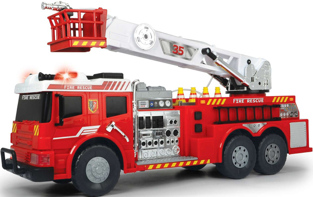 Feuerwehr Ferngesteuertes Feuerwehrauto mit beweglicher Leiter RC Licht/Sound