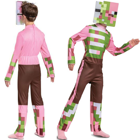 Minecraft Zombie Schweinemann Klassisches Karnevalskostüm Verkleidung 109-126 cm 4-6 Jahre alt