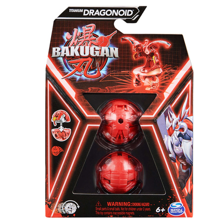 Bakugan Titanium Dragonoid Red transformierende Kampffigur + Karten
