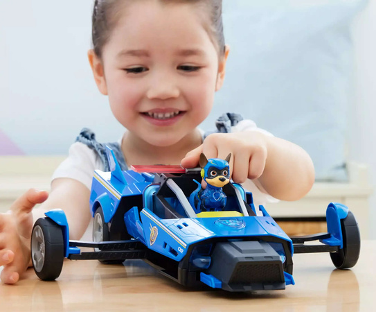 Paw Patrol The Mighty Kinofilm Big Figure Chase Blaues Fahrzeug Polizeiauto Interaktives Cars Deluxe Licht Sound