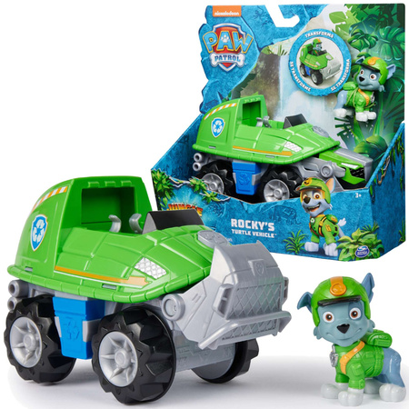 Paw Patrol Jungle Pups Set Rocky's Fahrzeug + Figur