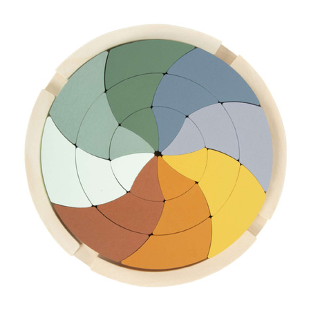 Verdrehtes Holzpuzzle Buntes Safari-Rad-Puzzlespiel