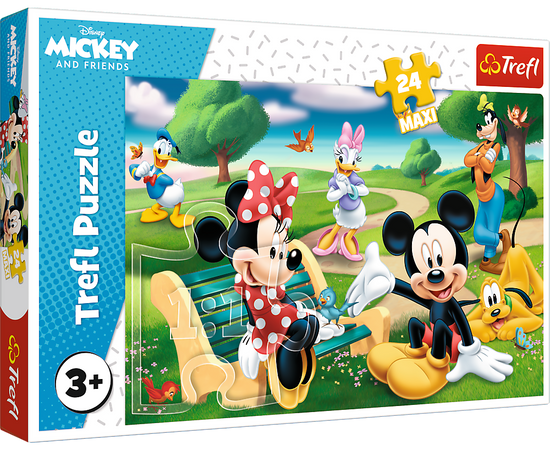 Trefl 14344 Puzzle 24 Maxi Micky Maus Mickey mit Freunden