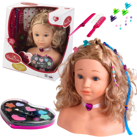 Big Head Friseur Prinzessin Coralie Make-up Styling Puppe für Kinder + Zubehör Klein