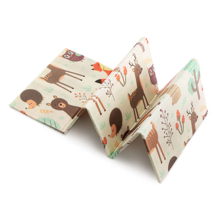 HUMBI Spielmatte Baby, Krabbelmatte, XPE Schaumstoff, Doppelseitig, Flatbar, Wasserdicht, Extra Größe, Teppich Babymatte, Rutschfest, 120x180 Wald-Straßen