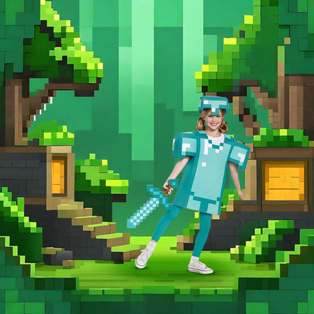 Minecraft Diamant Schwert Waffe 51 cm Karneval Kostüm