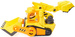 Paw Patrol Rubble und seine Crew Rubble&Crew Rubble Bagger Gelb Bulldozer Baufahrzeug mit Figur 6cm
