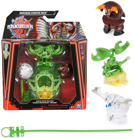 Bakugan Starter Pack Strategie Spiel Set 3 Figuren Special Attack Nillious