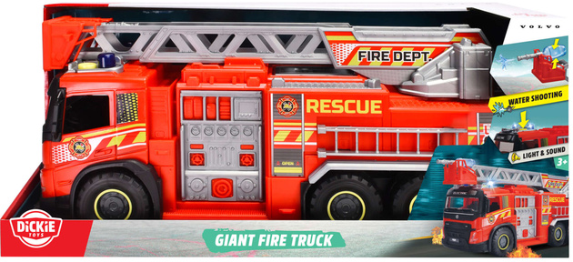 Dickie Volvo Big Red Fire Engine Riesenrettungswagen 51cm Licht Sound