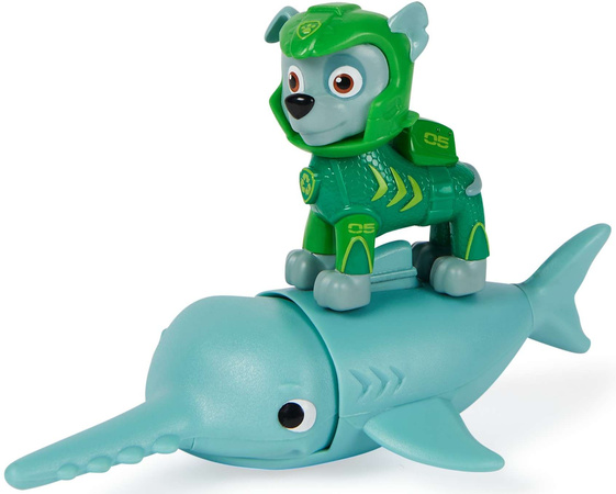 Paw Patrol Aqua Pups kleines Figurenset Rocky und der Sägefisch Sägefisch mit beweglichem Kopf