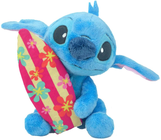 Disney Lilo&Stitch Maskottchen Stitch mit Surfbrett Plüsch 25cm