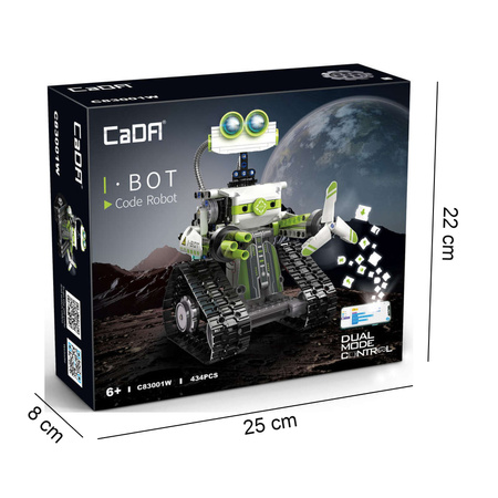 Cada Bauklötze I.BOT Code Roboter Dual Mode RC Programmierung Robotik Licht LED 434 Stück