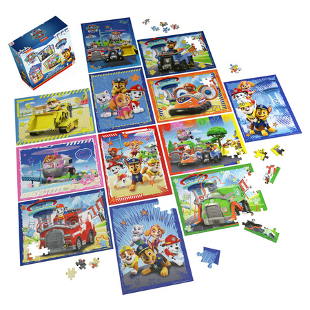 Paw Patrol 12in1 Puzzle Set mit 12 Puzzles