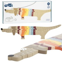 Holzpuzzle Buntes Dackel-Hundepuzzle für die Kleinsten Small Foot