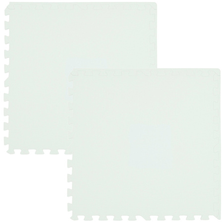 Humbi Schaumstoffbodenmatte 120x120 Großes wasserdichtes sicheres Schaumstoffpuzzle 4 Stück graphit, weiß