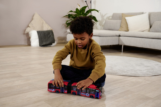 Volvo-Gelenkbus 40 cm Fahrzeug rot Öffentliche Verkehrsmittel