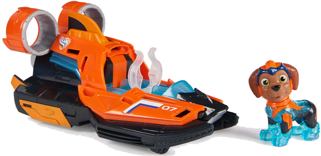 Paw Patrol The Mighty Kinofilm Big Kinofilm Zuma Figurenset Hoverboard orange Fahrzeug Licht Sound