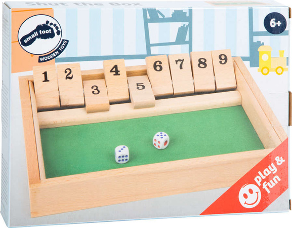 Small Foot-Sozialspiel Shut the Box, Würfeln, Zahlen lernen