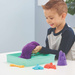 Kinetic Sand Kunststoff kinetische Sandburg Set mit lila Sand + Formen Tablett und Zubehör Spin Master