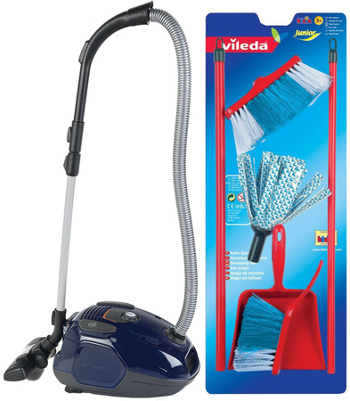 Reinigungsset mit Vileda Mopp und Spielzeugstaubsauger