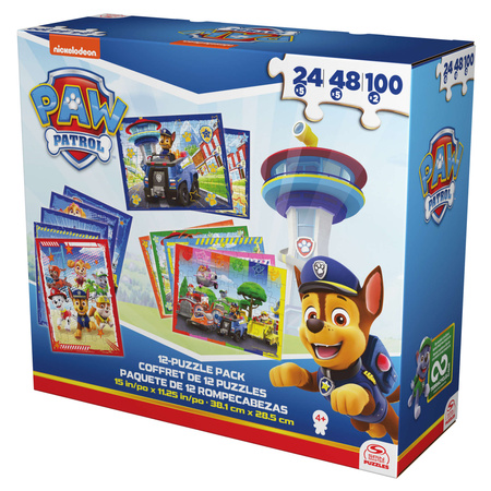 Paw Patrol 12in1 Puzzle Set mit 12 Puzzles