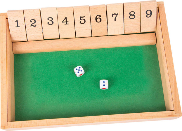 Small Foot-Sozialspiel Shut the Box, Würfeln, Zahlen lernen
