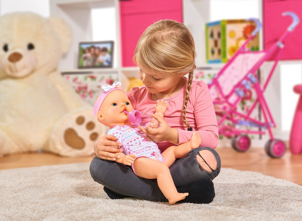 New Born Baby Funktionelle Babypuppe trinkt pinkeln 43 cm