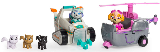 Paw Patrol Skye und Everest Rettungsset Fahrzeuge und Figuren + Katzen