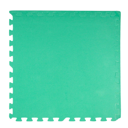 Humbi Schaumstoffbodenmatte 180x180 Großes wasserdichtes sicheres Schaumstoffpuzzle 9 Stück mint, grau, weiß