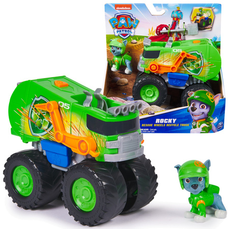 Paw Patrol Rescue Wheels Müllwagen + Rocky-Figur