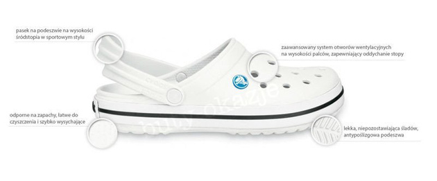 Crocs Crocband Weiß Weiße Flip-Flops für Ärzte