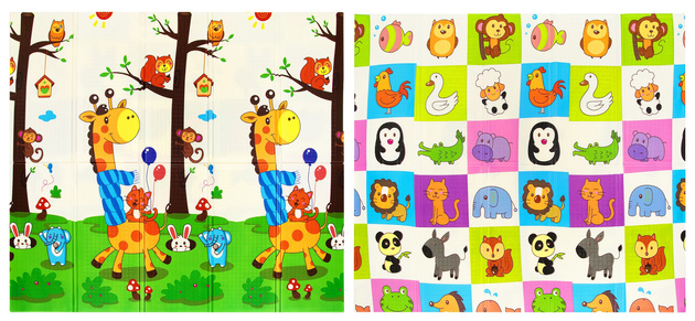 HUMBI Kinder Baby Spielmatte Krabbelmatte XPE Schaumstoff Doppel Pädagogische