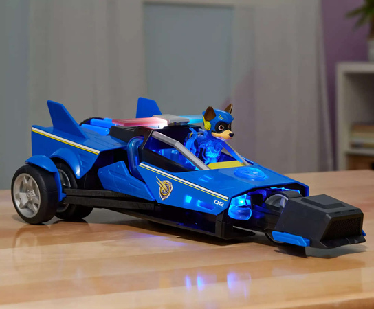 Paw Patrol The Mighty Kinofilm Big Figure Chase Blaues Fahrzeug Polizeiauto Interaktives Cars Deluxe Licht Sound