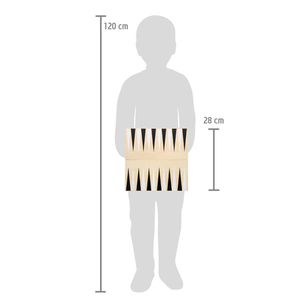 Set von hölzernen Brettspielen 3in1 Schach Dame Triktrak Puzzlespiel