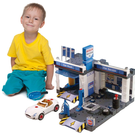 KLEIN Service Station Garage BOSCH mit Auto