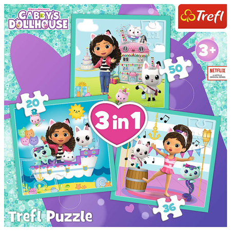 Trefl Puzzle 3in1 Activity Gabi Katzenhaus 106 Elemente