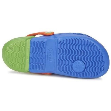 Crocs Kids Electro Sea Blue Lime Blaugrüne Flip-Flops für Kinder