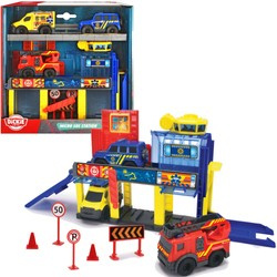 Dickie Mini Rescue Station Set 3 Rettungsfahrzeuge Krankenwagen Feuerwehr Polizeiauto + Zubehör