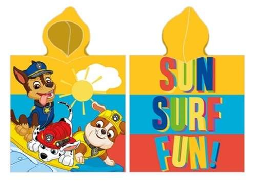 Paw Patrol Weicher Poncho Buntes saugfähiges Hundehandtuch 55x110cm