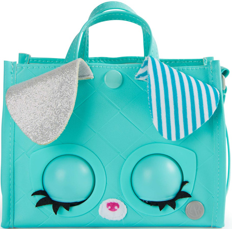 Purse Pets Kleine blaue interaktive Welpentasche mit beweglichen Augen + Sound