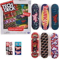 Tech Deck Set Sk8Shop 6 Skateboards Bonus Pack Thank You + Zubehör