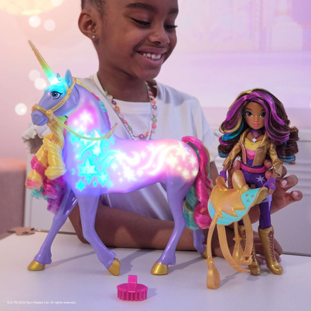 Einhorn Akademie Regenbogen leuchtende Einhorn Set Wildstar Figur Licht Klang Einhorn Akademie