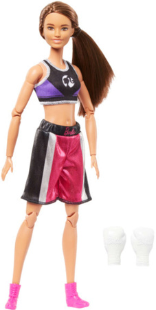 Barbie Little Set Collector's Doll Made to Move Boxing You Can be Anything + Boxhandschuhe